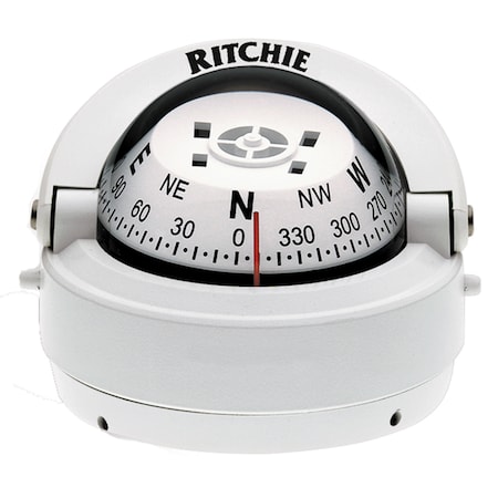 Ritchie S-53W Explorer Compass - Surface Mount - White S-53W